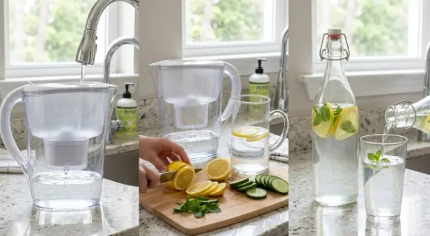 How to make tap water taste better using filters, lemon infusion, and clean glass storage for improved water flavor at home